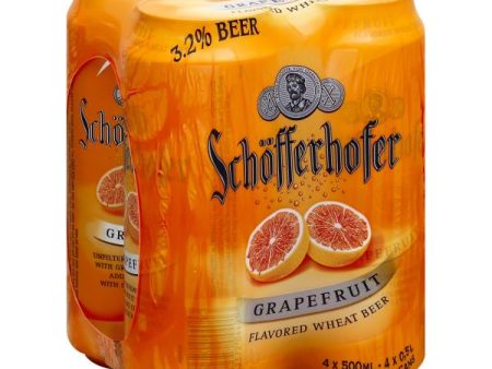 (24pk cans)-Schofferhofer Grapefruit Hefeweizen Beer, Germany (500ml) For Sale