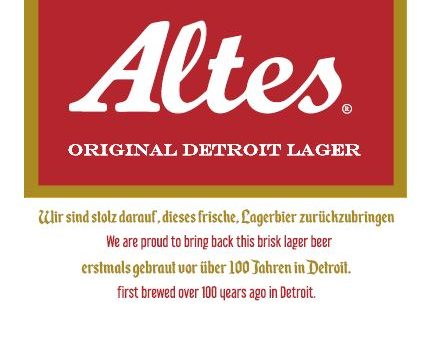 (24pk cans)-Altes Original Detroit Lager Beer, Michigan, USA (12oz) Fashion