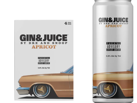 (4pk Cans) Gin & Juice By Dre And Snoop Apricot Ready-to-Drink, USA (355ml) Online Hot Sale