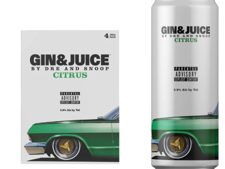 (4pk Cans) Gin & Juice By Dre And Snoop Citrus Ready-to-Drink, USA (355ml) Online Hot Sale