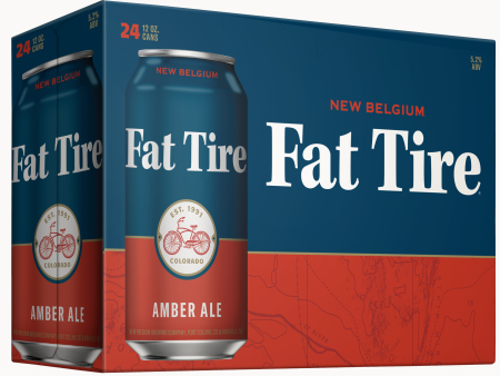 (24pk cans)-New Belgium Fat Tire Amber Ale Beer, Colorado, USA (12oz) For Sale