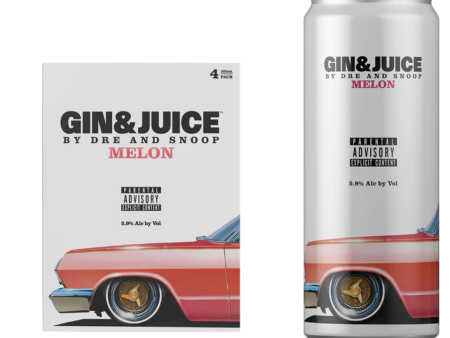 (4pk) Gin & Juice By Dre And Snoop Melon Ready-to-Drink, USA (355ml) Fashion